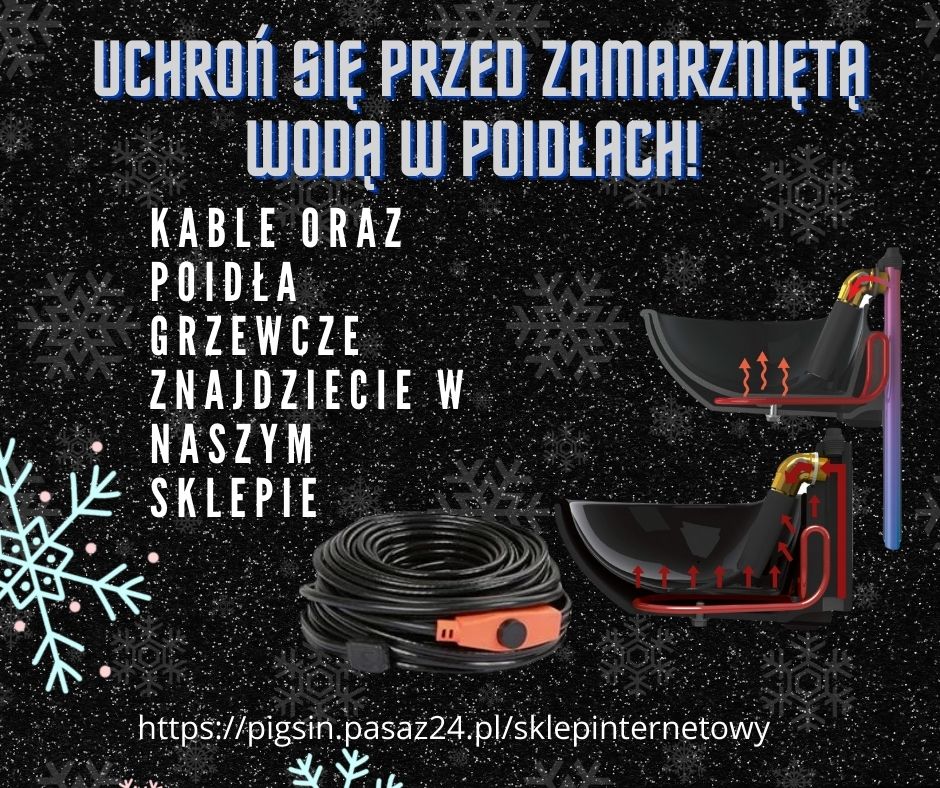 Problem zamarzającej wody w poidłach.